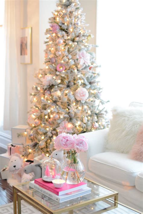 pink christmas tree decorations